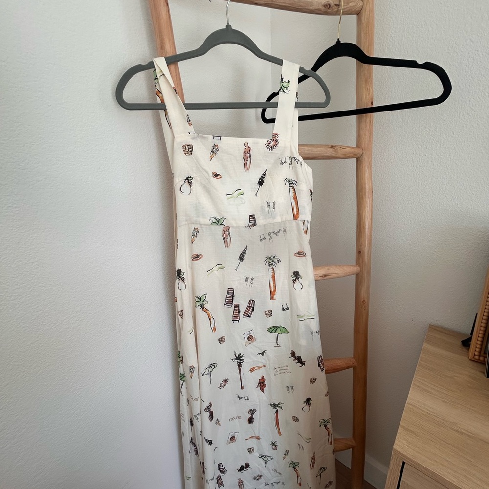 Tropical Print Maxi Dress